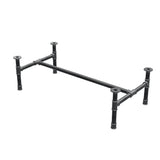 Base per tavolino, struttura a H, ghisa e acciaio Ø 34 mm, 112 × 56 cm, altezza 32 cm