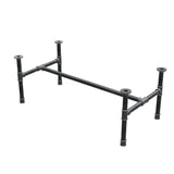 Base per tavolino, struttura a H, ghisa e acciaio Ø 34 mm, 112 × 56 cm, altezza 42 cm