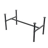 Base per tavolino, struttura a H, ghisa e acciaio Ø 34 mm, 112 × 56 cm, altezza 52 cm