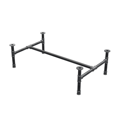 Base per tavolino, struttura a H, ghisa e acciaio Ø 34 mm, 112 × 66 cm, altezza 32 cm
