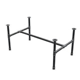 Base per tavolino, struttura a H, ghisa e acciaio Ø 34 mm, 112 × 66 cm, altezza 52 cm