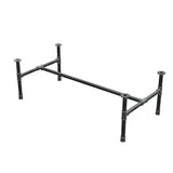 Base per tavolino, struttura a H, ghisa e acciaio Ø 34 mm, 132 × 66 cm, altezza 42 cm