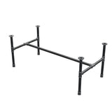 Base per tavolino, struttura a H, ghisa e acciaio Ø 34 mm, 132 × 66 cm, altezza 52 cm