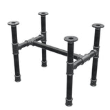 Base per tavolino, struttura a H, ghisa e acciaio Ø 34 mm, 52 × 36 cm, altezza 42 cm