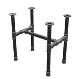 Base per tavolino, struttura a H, ghisa e acciaio Ø 34 mm, 52 × 36 cm, altezza 52 cm