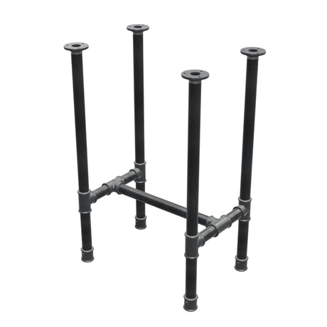 Base per tavolo da pranzo, struttura a H, ghisa e acciaio Ø 34 mm, 52 × 36 cm, altezza 75 cm