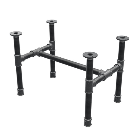Base per tavolino, struttura a H, ghisa e acciaio Ø 34 mm, 62 × 40 cm, altezza 42 cm