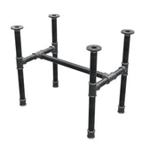 Base per tavolino, struttura a H, ghisa e acciaio Ø 34 mm, 62 × 40 cm, altezza 52 cm