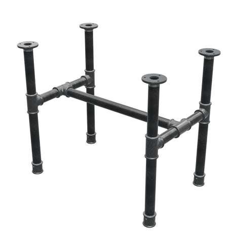 Base per tavolino, struttura a H, ghisa e acciaio Ø 34 mm, 62 × 40 cm, altezza 52 cm