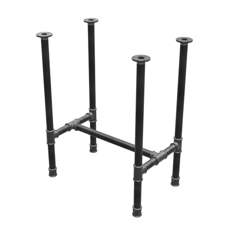 Base per tavolo da pranzo, struttura a H, ghisa e acciaio Ø 34 mm, 62 × 40 cm, altezza 75 cm