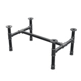 Base per tavolino, struttura a H, ghisa e acciaio Ø 34 mm, 72 × 46 cm, altezza 32 cm