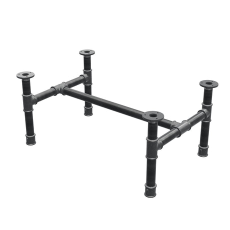 Base per tavolino, struttura a H, ghisa e acciaio Ø 34 mm, 72 × 46 cm, altezza 32 cm