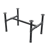 Base per tavolino, struttura a H, ghisa e acciaio Ø 34 mm, 72 × 46 cm, altezza 42 cm