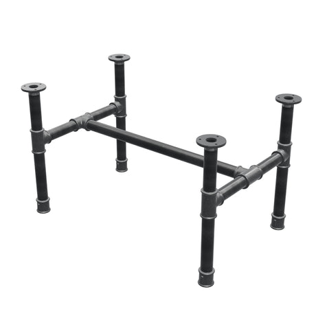 Base per tavolino, struttura a H, ghisa e acciaio Ø 34 mm, 72 × 46 cm, altezza 42 cm