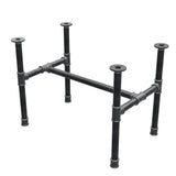 Base per tavolino, struttura a H, ghisa e acciaio Ø 34 mm, 72 × 46 cm, altezza 52 cm
