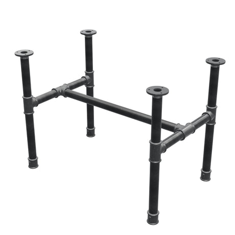 Base per tavolino, struttura a H, ghisa e acciaio Ø 34 mm, 72 × 46 cm, altezza 52 cm