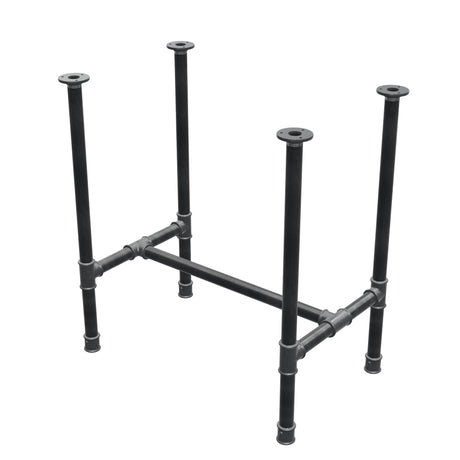 Base per tavolo da pranzo, struttura a H, ghisa e acciaio Ø 34 mm, 72 × 46 cm, altezza 75 cm