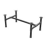 Base per tavolino, struttura a H, ghisa e acciaio Ø 34 mm, 82 × 46 cm, altezza 32 cm