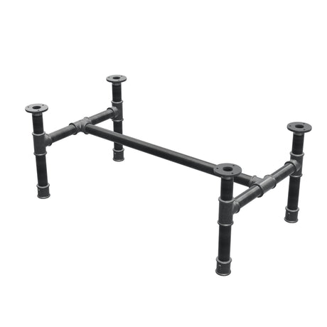Base per tavolino, struttura a H, ghisa e acciaio Ø 34 mm, 82 × 46 cm, altezza 32 cm
