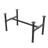 Base per tavolino, struttura a H, ghisa e acciaio Ø 34 mm, 82 × 46 cm, altezza 42 cm