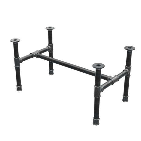 Base per tavolino, struttura a H, ghisa e acciaio Ø 34 mm, 82 × 46 cm, altezza 42 cm