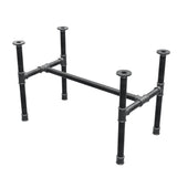 Base per tavolino, struttura a H, ghisa e acciaio Ø 34 mm, 82 × 46 cm, altezza 52 cm