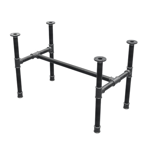 Base per tavolino, struttura a H, ghisa e acciaio Ø 34 mm, 82 × 46 cm, altezza 52 cm
