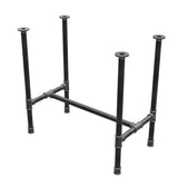 Base per tavolo da pranzo, struttura a H, ghisa e acciaio Ø 34 mm, 82 × 46 cm, altezza 75 cm