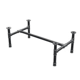 Base per tavolino, struttura a H, ghisa e acciaio Ø 34 mm, 92 × 52 cm, altezza 32 cm