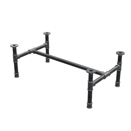 Base per tavolino, struttura a H, ghisa e acciaio Ø 34 mm, 92 × 52 cm, altezza 32 cm