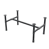 Base per tavolino, struttura a H, ghisa e acciaio Ø 34 mm, 92 × 52 cm, altezza 42 cm