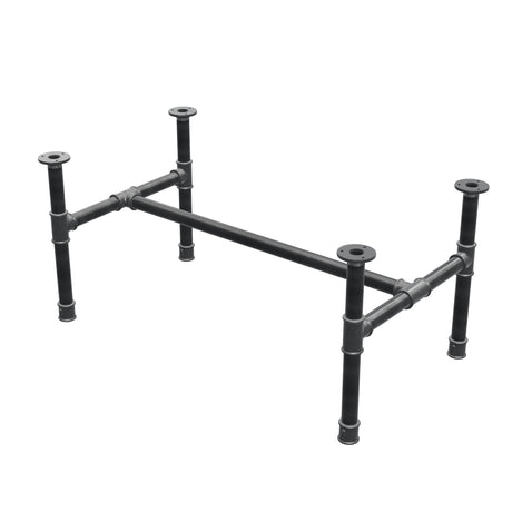 Base per tavolino, struttura a H, ghisa e acciaio Ø 34 mm, 92 × 52 cm, altezza 42 cm