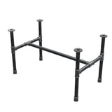 Base per tavolino, struttura a H, ghisa e acciaio Ø 34 mm, 92 × 52 cm, altezza 52 cm