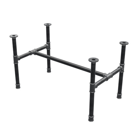 Base per tavolino, struttura a H, ghisa e acciaio Ø 34 mm, 92 × 52 cm, altezza 52 cm