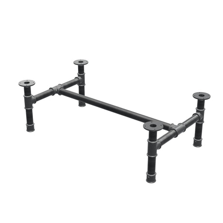 Base per tavolino, struttura a H, ghisa e acciaio Ø 42 mm, 106 × 61 cm, altezza 34 cm