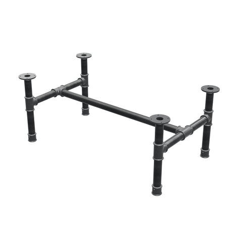 Base per tavolino, struttura a H, ghisa e acciaio Ø 42 mm, 106 × 61 cm, altezza 44 cm