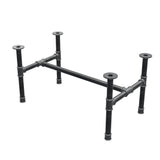 Base per tavolino, struttura a H, ghisa e acciaio Ø 42 mm, 106 × 61 cm, altezza 54 cm
