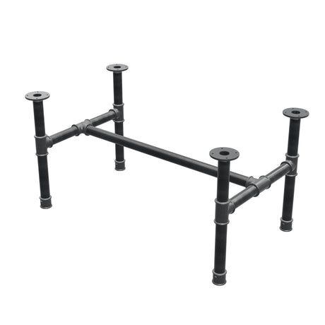 Base per tavolino, struttura a H, ghisa e acciaio Ø 42 mm, 106 × 61 cm, altezza 54 cm
