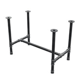 Base per tavolo da pranzo, struttura a H, ghisa e acciaio Ø 42 mm, 106 × 61 cm, altezza 74 cm