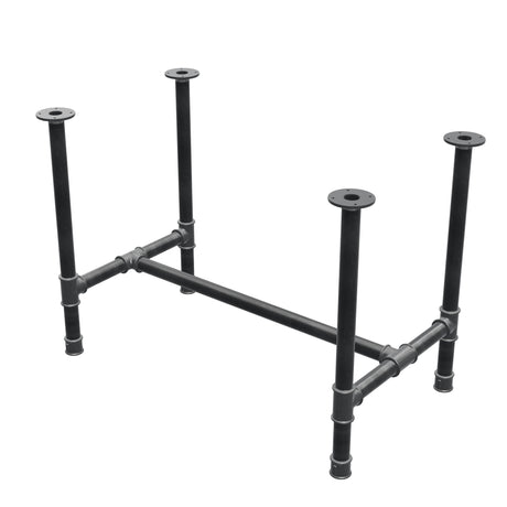 Base per tavolo da pranzo, struttura a H, ghisa e acciaio Ø 42 mm, 106 × 61 cm, altezza 74 cm
