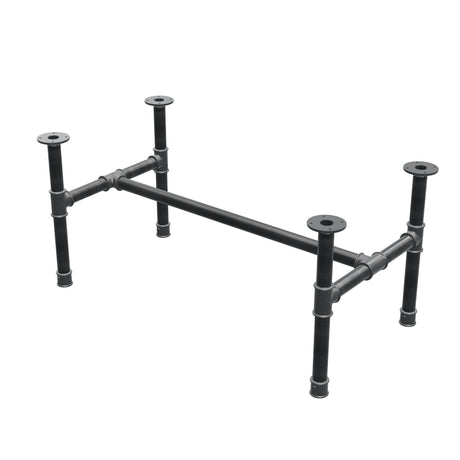 Base per tavolino, struttura a H, ghisa e acciaio Ø 42 mm, 116 × 61 cm, altezza 54 cm