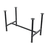 Base per tavolo da pranzo, struttura a H, ghisa e acciaio Ø 42 mm, 116 × 61 cm, altezza 74 cm