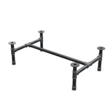 Base per tavolino, struttura a H, ghisa e acciaio Ø 42 mm, 116 × 71 cm, altezza 34 cm