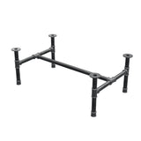 Base per tavolino, struttura a H, ghisa e acciaio Ø 42 mm, 116 × 71 cm, altezza 44 cm