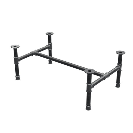Base per tavolino, struttura a H, ghisa e acciaio Ø 42 mm, 116 × 71 cm, altezza 44 cm