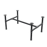 Base per tavolino, struttura a H, ghisa e acciaio Ø 42 mm, 116 × 71 cm, altezza 54 cm