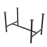 Base per tavolo da pranzo, struttura a H, ghisa e acciaio Ø 42 mm, 116 × 71 cm, altezza 74 cm