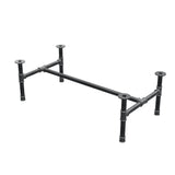 Base per tavolino, struttura a H, ghisa e acciaio Ø 42 mm, 136 × 71 cm, altezza 44 cm