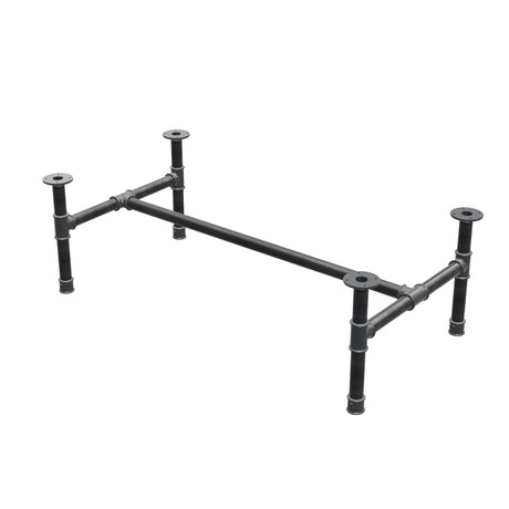 Base per tavolino, struttura a H, ghisa e acciaio Ø 42 mm, 136 × 71 cm, altezza 44 cm