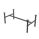 Base per tavolino, struttura a H, ghisa e acciaio Ø 42 mm, 136 × 71 cm, altezza 54 cm